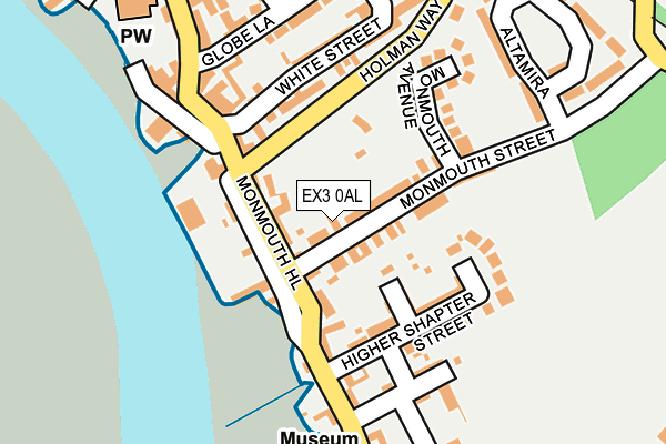 EX3 0AL map - OS OpenMap – Local (Ordnance Survey)