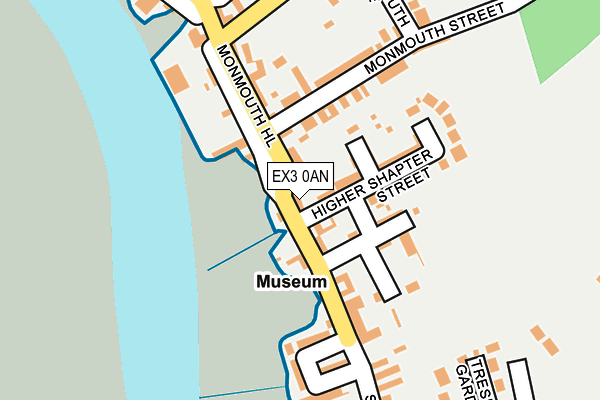 EX3 0AN map - OS OpenMap – Local (Ordnance Survey)