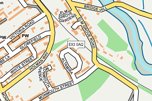 EX3 0AQ map - OS OpenMap – Local (Ordnance Survey)