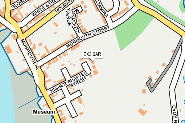 EX3 0AR map - OS OpenMap – Local (Ordnance Survey)