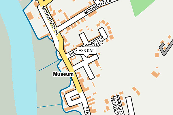 EX3 0AT map - OS OpenMap – Local (Ordnance Survey)