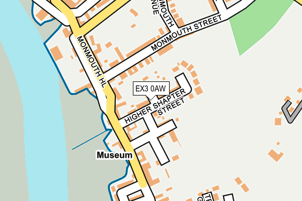 EX3 0AW map - OS OpenMap – Local (Ordnance Survey)