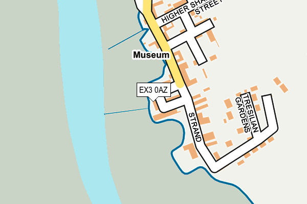 EX3 0AZ map - OS OpenMap – Local (Ordnance Survey)