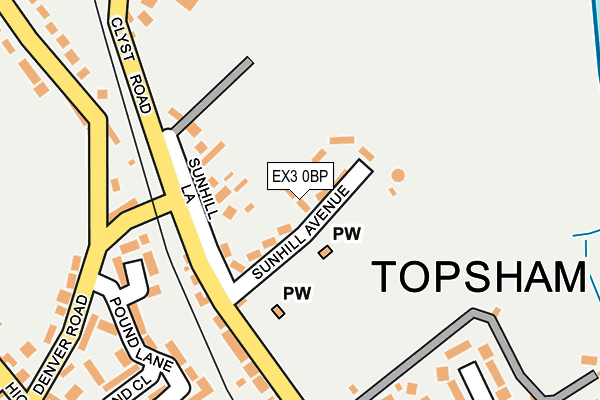 EX3 0BP map - OS OpenMap – Local (Ordnance Survey)