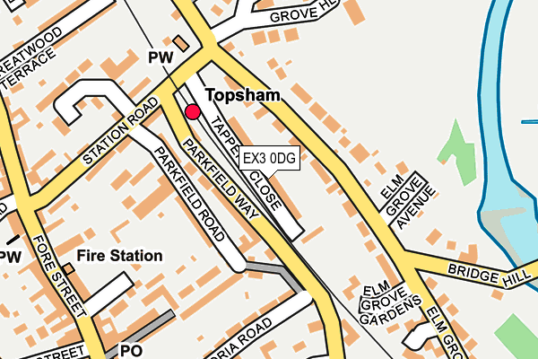 EX3 0DG map - OS OpenMap – Local (Ordnance Survey)