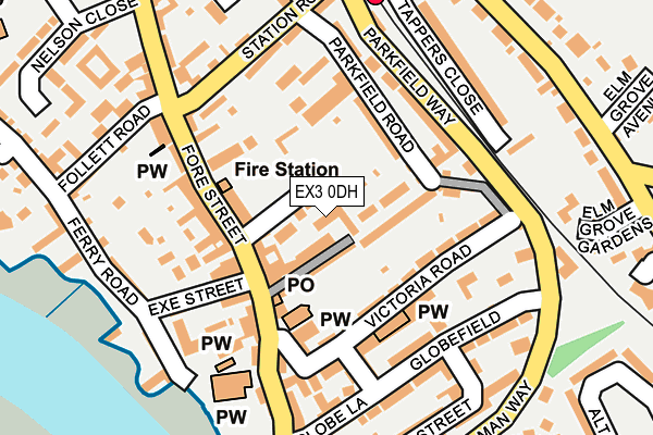 EX3 0DH map - OS OpenMap – Local (Ordnance Survey)
