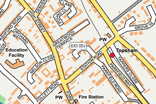 Map of ASHLEIGH (TOPSHAM) MANAGEMENT LIMITED at local scale