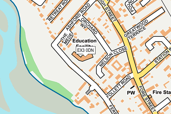 EX3 0DN map - OS OpenMap – Local (Ordnance Survey)