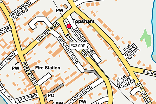 EX3 0DP map - OS OpenMap – Local (Ordnance Survey)