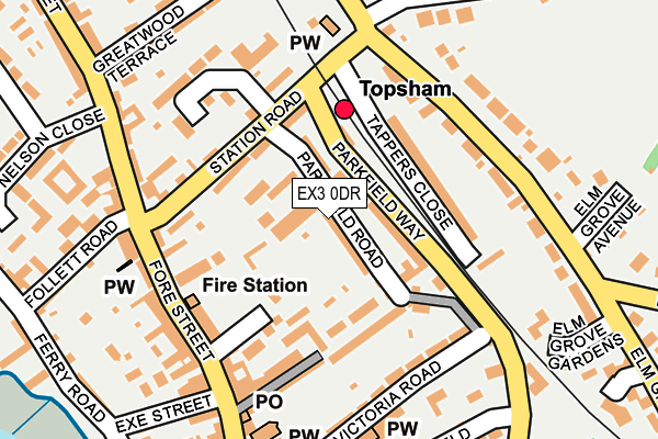 EX3 0DR map - OS OpenMap – Local (Ordnance Survey)