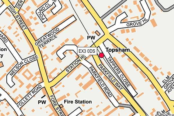 EX3 0DS map - OS OpenMap – Local (Ordnance Survey)