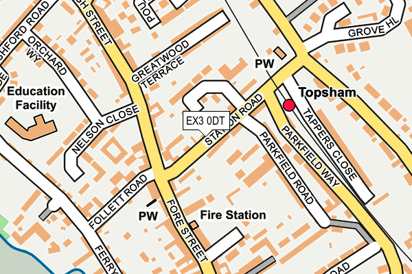 EX3 0DT map - OS OpenMap – Local (Ordnance Survey)