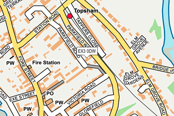 EX3 0DW map - OS OpenMap – Local (Ordnance Survey)