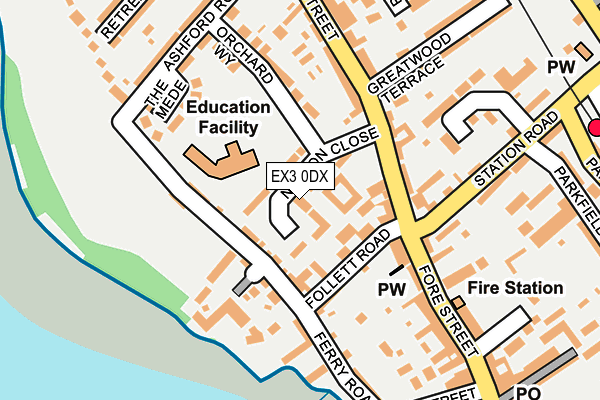 EX3 0DX map - OS OpenMap – Local (Ordnance Survey)