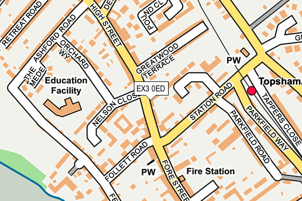 EX3 0ED map - OS OpenMap – Local (Ordnance Survey)