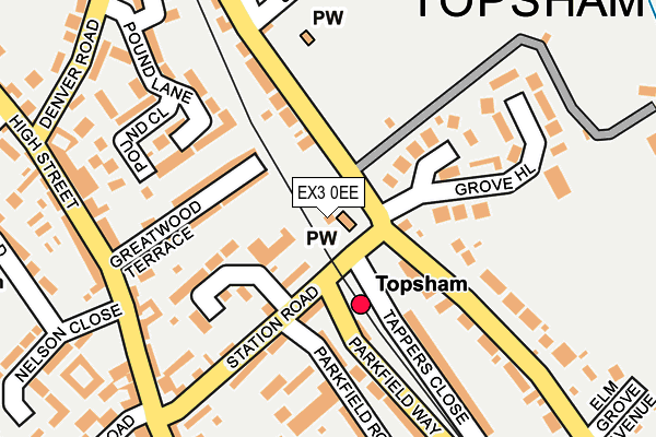EX3 0EE map - OS OpenMap – Local (Ordnance Survey)