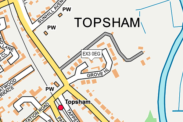 EX3 0EG map - OS OpenMap – Local (Ordnance Survey)