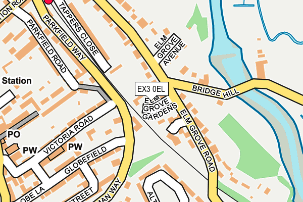 EX3 0EL map - OS OpenMap – Local (Ordnance Survey)