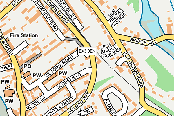 EX3 0EN map - OS OpenMap – Local (Ordnance Survey)
