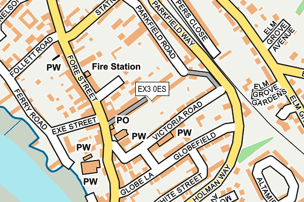 EX3 0ES map - OS OpenMap – Local (Ordnance Survey)
