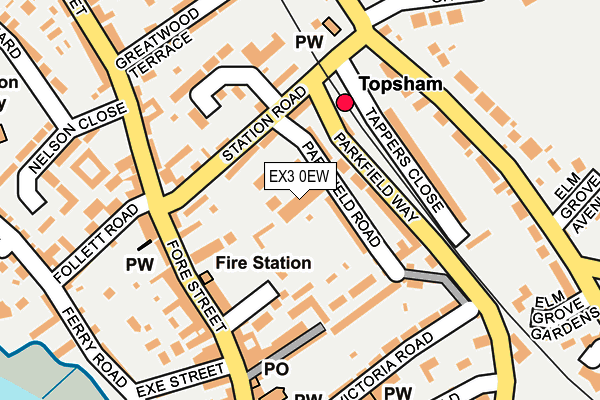 EX3 0EW map - OS OpenMap – Local (Ordnance Survey)