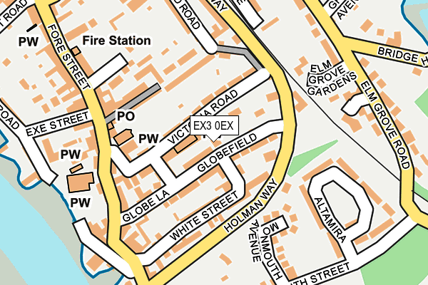 EX3 0EX map - OS OpenMap – Local (Ordnance Survey)