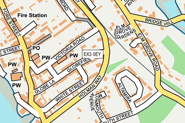 EX3 0EY map - OS OpenMap – Local (Ordnance Survey)