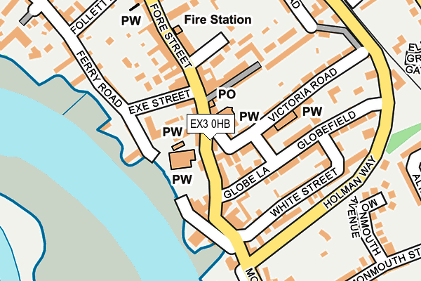 EX3 0HB map - OS OpenMap – Local (Ordnance Survey)