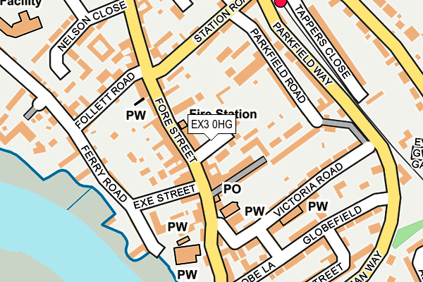 EX3 0HG map - OS OpenMap – Local (Ordnance Survey)
