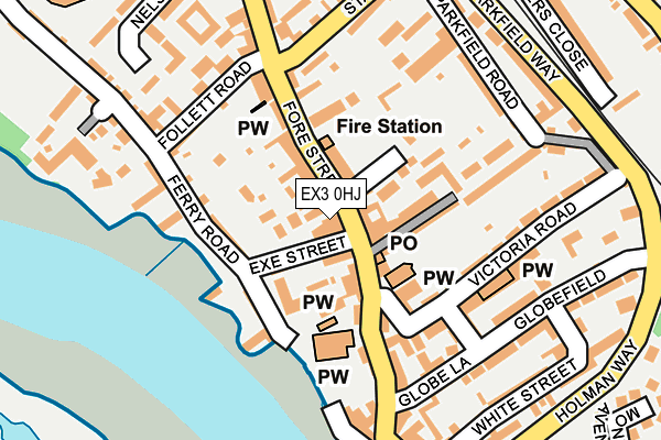 EX3 0HJ map - OS OpenMap – Local (Ordnance Survey)