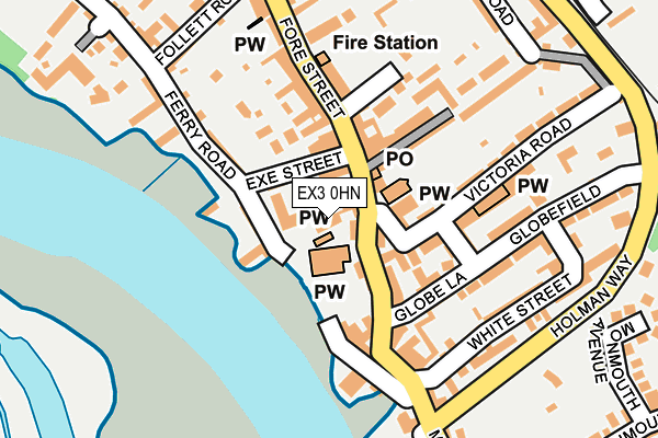 EX3 0HN map - OS OpenMap – Local (Ordnance Survey)