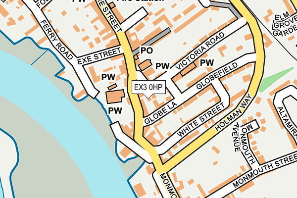 EX3 0HP map - OS OpenMap – Local (Ordnance Survey)