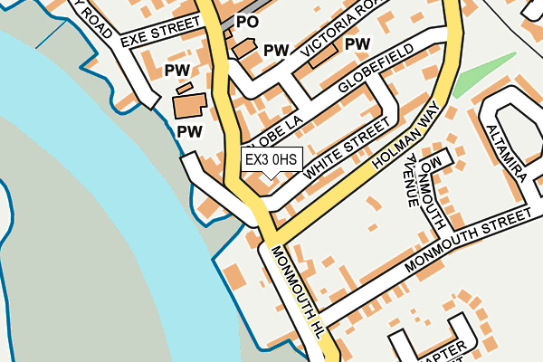 EX3 0HS map - OS OpenMap – Local (Ordnance Survey)