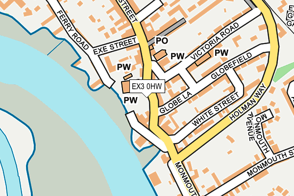 EX3 0HW map - OS OpenMap – Local (Ordnance Survey)