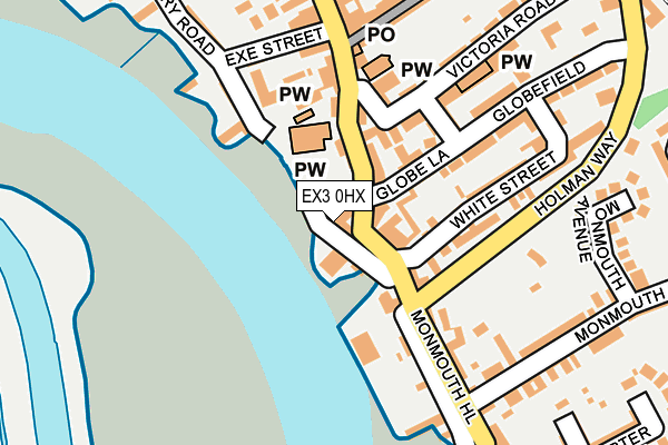 EX3 0HX map - OS OpenMap – Local (Ordnance Survey)
