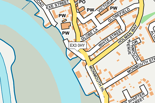 EX3 0HY map - OS OpenMap – Local (Ordnance Survey)