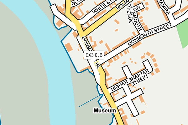 EX3 0JB map - OS OpenMap – Local (Ordnance Survey)