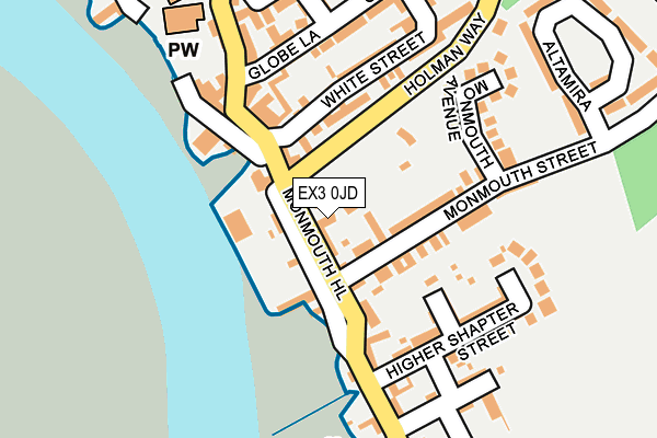 EX3 0JD map - OS OpenMap – Local (Ordnance Survey)