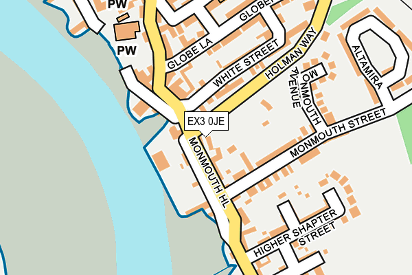EX3 0JE map - OS OpenMap – Local (Ordnance Survey)