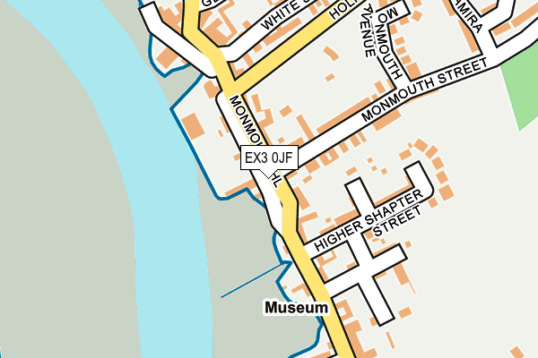 EX3 0JF map - OS OpenMap – Local (Ordnance Survey)