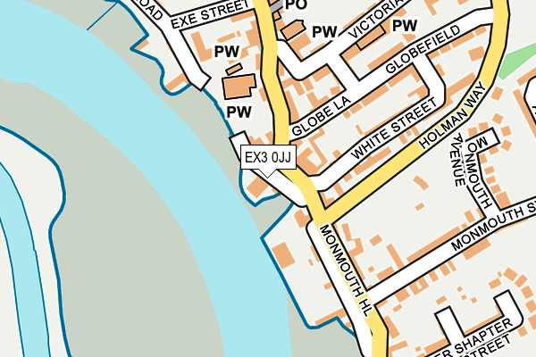 EX3 0JJ map - OS OpenMap – Local (Ordnance Survey)