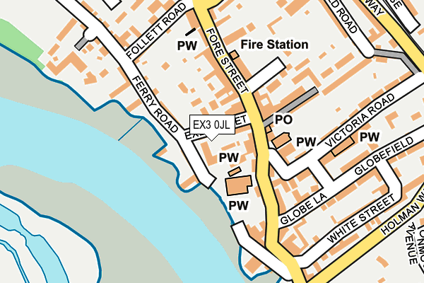 EX3 0JL map - OS OpenMap – Local (Ordnance Survey)