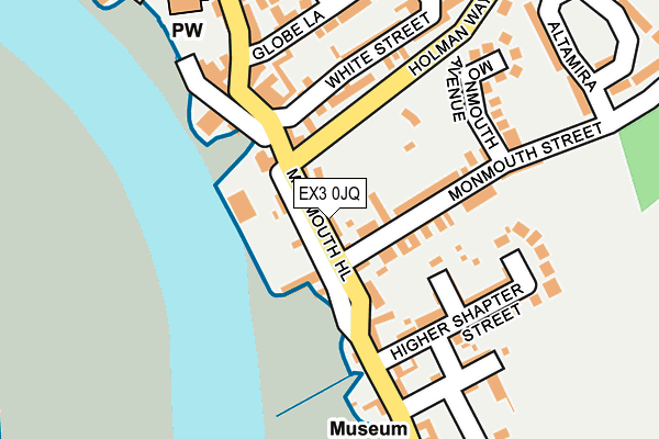 EX3 0JQ map - OS OpenMap – Local (Ordnance Survey)