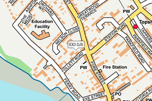 EX3 0JS map - OS OpenMap – Local (Ordnance Survey)