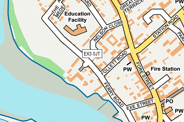 EX3 0JT map - OS OpenMap – Local (Ordnance Survey)