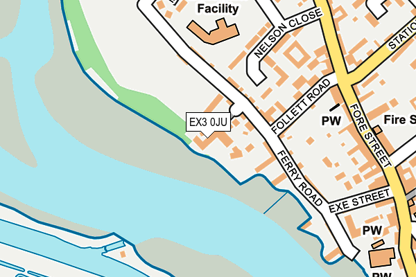 EX3 0JU map - OS OpenMap – Local (Ordnance Survey)