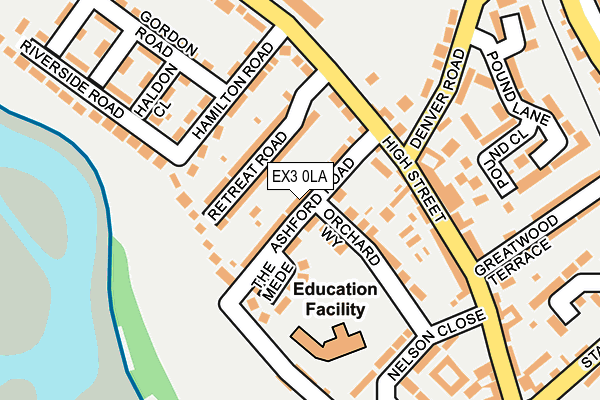 EX3 0LA map - OS OpenMap – Local (Ordnance Survey)