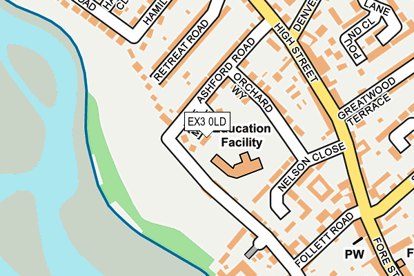 EX3 0LD map - OS OpenMap – Local (Ordnance Survey)