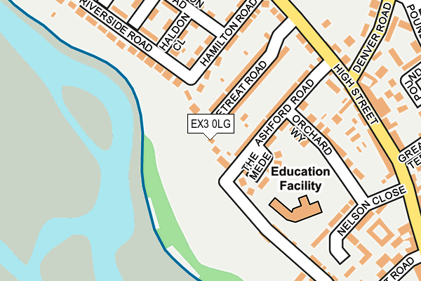 EX3 0LG map - OS OpenMap – Local (Ordnance Survey)