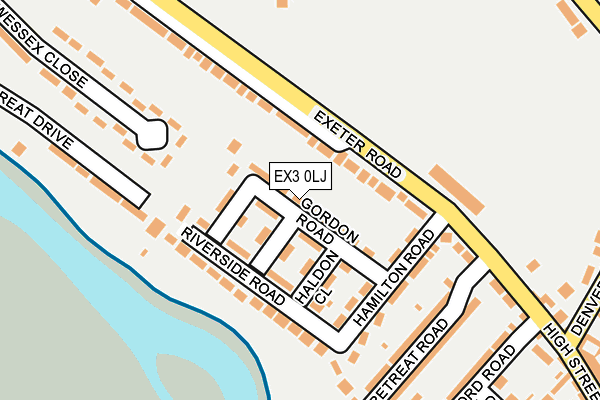EX3 0LJ map - OS OpenMap – Local (Ordnance Survey)